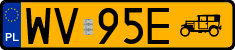 License plates of Poland, Oldtimers