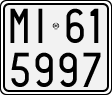 License plate of Italy, Motorcycles (1927 year series)
