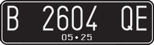 License plate of Indonesia, Regular plates
