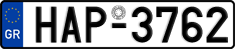 License plate of Greece, Cars