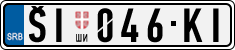 License plate of Serbia, Cars