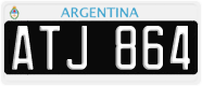 License plate of Argentina, Cars (1995, ABC 123)