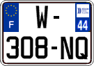 French license plate, SIV (garage)