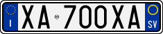 License plate of Italy, Cars (1994 year series)