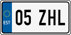 License plate of Estonia, Regular car plates (US-size)