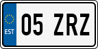 License plate of Estonia, Regular car plates (US-size)