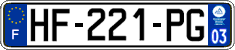 French license plate, SIV (ordinary)