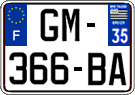 French license plate, SIV (ordinary)