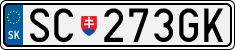 License plate of Slovakia, Cars