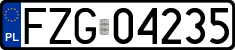 License plates of Poland, Regular car plates