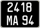 French license plate, FNI