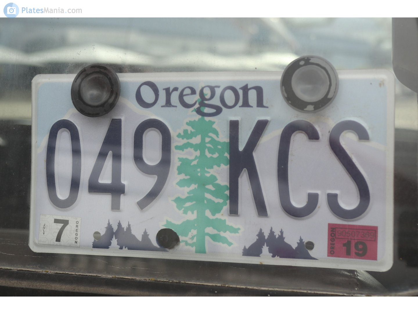 049 KCS, License plate without vehicle 