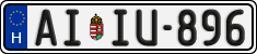 license plates of Hungary, Regular plates (2022)