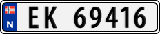 License plate of Norway, Cars