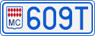 License plate of Monaco, Cars