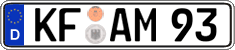 German license plate, Regular plates