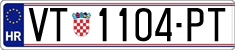 License plate of Croatia, Regular plates