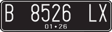 License plate of Indonesia, Regular plates