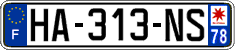 French license plate, SIV (ordinary)