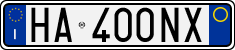 License plate of Italy, Cars (1994 year series)