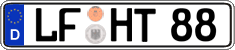German license plate, Regular plates