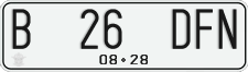 License plate of Indonesia, Regular plates
