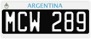 License plate of Argentina, Cars (1995, ABC 123)