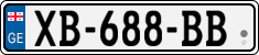 License plate of Georgia, Cars (2014)