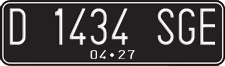 License plate of Indonesia, Regular plates