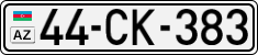 License plate of Azerbaijan, Cars