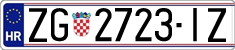 License plate of Croatia, Regular plates