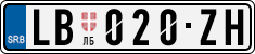 License plate of Serbia, Cars