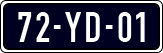 License plate of the Netherlands, Imported oldtimers (cars)