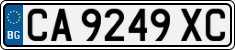 License plate of Bulgaria, Cars