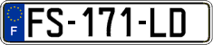 French license plate, SIV (ordinary)