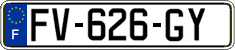 French license plate, SIV (ordinary)