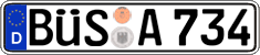 German license plate, Regular plates