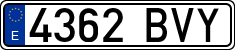 License plates of Spain, Ordinary (2000)