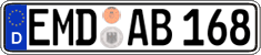 German license plate, Regular plates