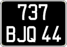 French license plate, FNI