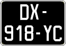 French license plate, SIV (oldtimers)