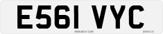 License plate of the United Kingdom, 1983 year system