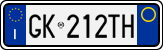 License plate of Italy, Cars (1994 year series)