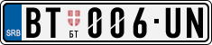 License plate of Serbia, Cars