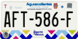 Aguascalientes, Cars (AAA-000-A)