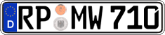 German license plate, Regular plates