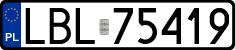 License plates of Poland, Regular car plates