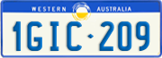 Western Australia, Regular plates