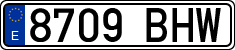 License plates of Spain, Ordinary (2000)