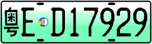 License plate of China, Electric vehicles